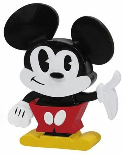 Mickey Mouse figure by Disney X Pixar, produced by Funko. Front view.