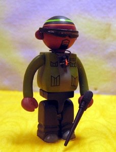 Kid Zulu figure by Roy Miles, Jr., produced by Warning Label Design. Front view.