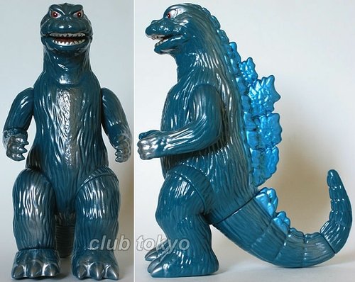 Godzilla 1965-66 (Daisenso-Goji) Blue figure by Yuji Nishimura, produced by M1Go. Front view.