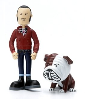 Stan & Charlie figure, produced by Merc London. Front view.