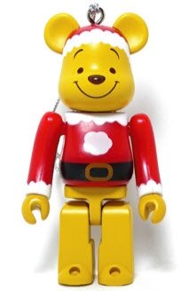 Winnie the Pooh Santa Version Be@rbrick figure by Disney, produced by Medicom Toy. Front view.