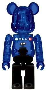 Wall-E Logo Be@rbrick 100% figure by Disney X Pixar, produced by Medicom Toy. Front view.