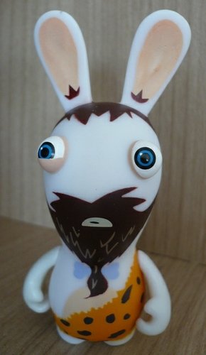 Neanderhase Rabbid figure by Ubiart Toyz, produced by Ubisoft. Front view.