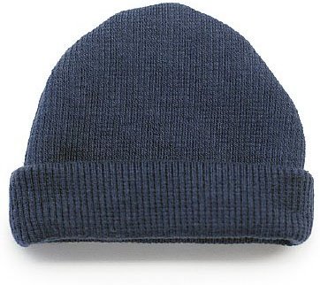 Squadt Navy Watch Cap figure by Ferg, produced by Playge. Front view.