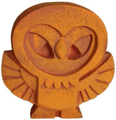 Owl figure by Amanda Visell. Front view.