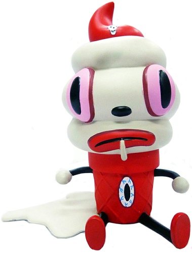Creamy (Toby Variant) - Skirball Exclusive figure by Gary Baseman, produced by 3D Retro. Front view.