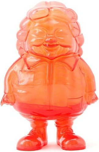 X-Ray MC Supersized - Orange and GID figure by Ron English, produced by Secret Base. Front view.