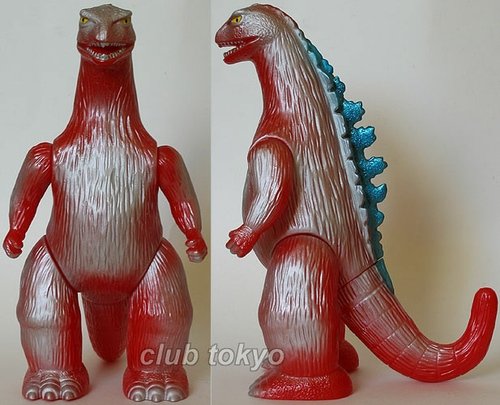 Godzilla Marusan-Bullmark Reissue Red(Lottery Special) figure by Yuji Nishimura, produced by M1Go. Front view.
