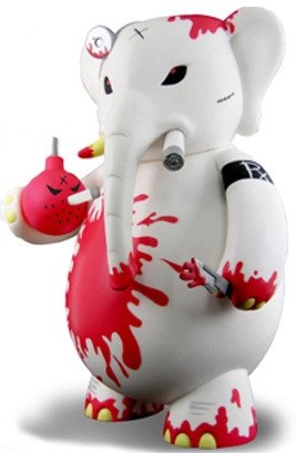 Dr. Bomb - Murder (Redrum)  figure by Frank Kozik, produced by Toy2R. Front view.