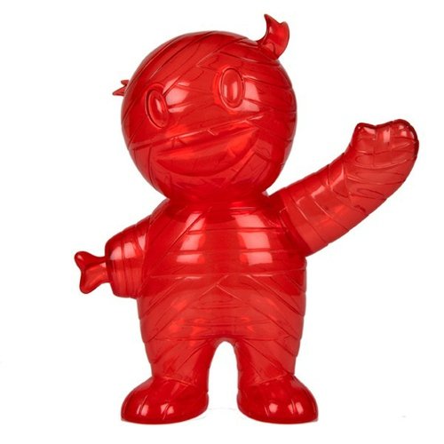 Mummy Boy - Clear Red Lucky Bag 11 figure by Brian Flynn, produced by Super7. Front view.