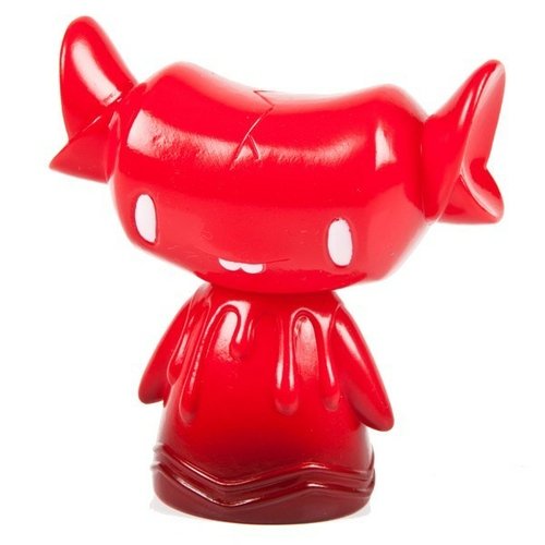 Fenton - Cherry Red figure by Brian Flynn, produced by Super7. Front view.