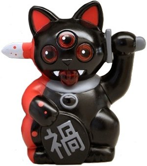 A Little Misfortune - Black/Red figure by Ferg, produced by Playge. Front view.