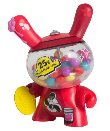 Gumball Dunny figure by Frames, produced by Kidrobot. Front view.