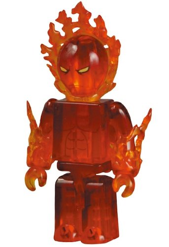 The Human Torch figure by Marvel, produced by Medicom Toy. Front view.