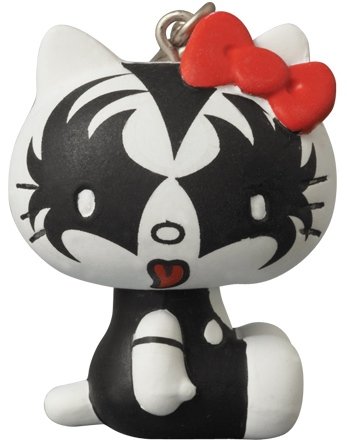 The Demon - Kiss x Hello Kitty UDF Keychain figure by Sanrio, produced by Medicom Toy. Front view.