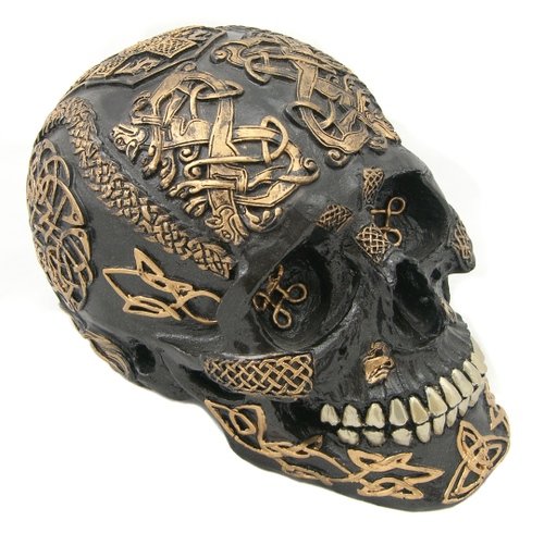 Black Skull figure. Front view.