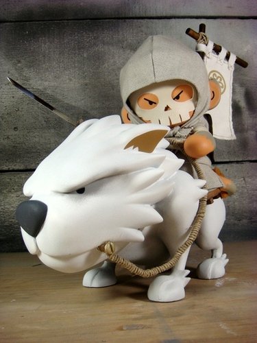 Wolf Rider figure by Huck Gee. Front view.