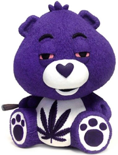 WeedBear - Purple Kush figure by Task One. Front view.