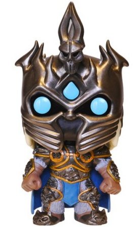 World of Warcraft - Arthas POP! figure, produced by Funko. Front view.