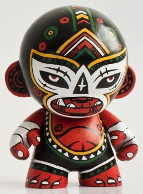 El Zimbo figure by Sindiso Nyoni, produced by Kidrobot. Front view.