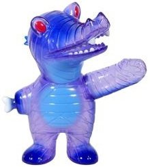 Mummy Gator - Clear Purple figure by Brian Flynn, produced by Super7. Front view.