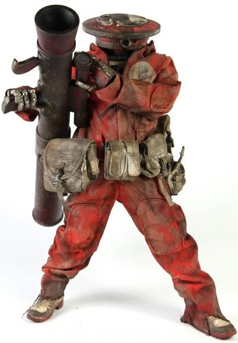 10 Finger Gang #7 figure by Ashley Wood, produced by Threea. Front view.