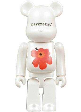 Marimekko Unikko Be@rbrick 100% figure by Marimekko, produced by Medicom Toy. Front view.