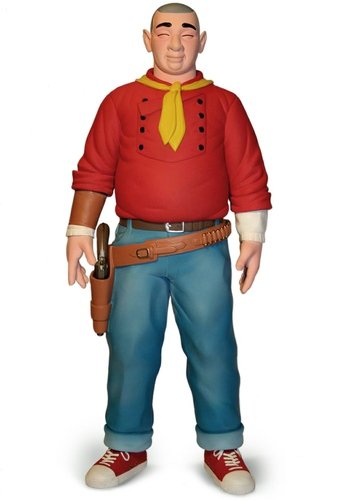 The Shaolin Cowboy figure by Geof Darrow, produced by Wednesday’S Finest. Front view.