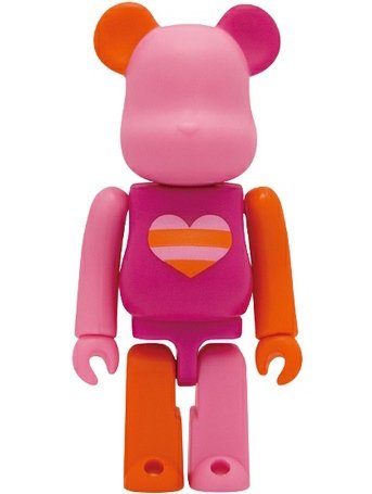 Francfranc Futuristic Be@rbrick 100% - Heart figure by Bals Corporation, produced by Medicom Toy. Front view.