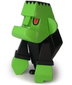 Frankenstein - Green figure by Juki, produced by One-Up. Front view.