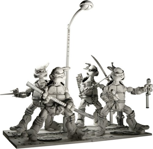 Teenage Mutant Ninja Turtle SDCC Edition figure, produced by Neca. Front view.
