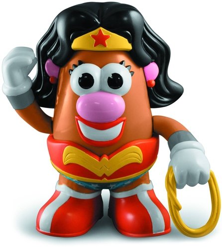 Wonder Woman Mr. Potato Head figure, produced by Ppw Toys. Front view.