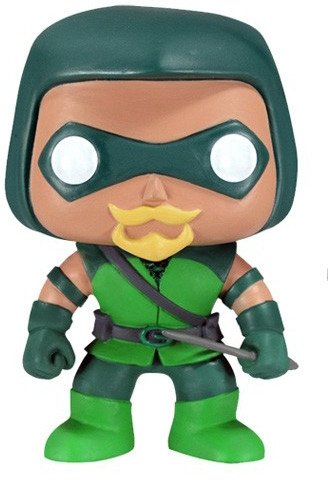 Green Arrow  figure by Dc Comics, produced by Funko. Front view.