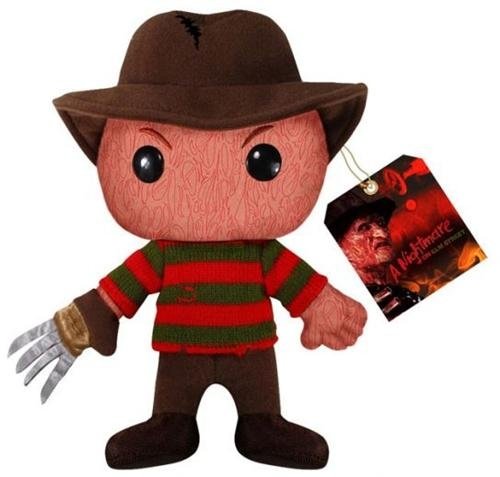 Freddy Krueger 7 Plush figure, produced by Funko. Front view.