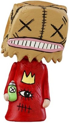 Paperbag figure by Gus Fink, produced by Rocket Usa. Front view.