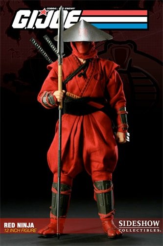 RAH Red Ninja figure, produced by Sideshow Collectibles. Front view.