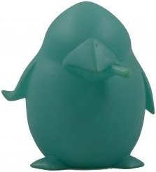 Harold the Penguin - Blue figure by Frank Kozik, produced by Toytokyo. Front view.