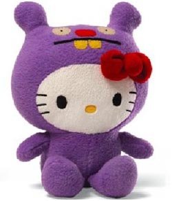 Trunko - Hello Kitty Uglydolls figure by David Horvath X Sun-Min Kim, produced by Pretty Ugly Llc.. Front view.