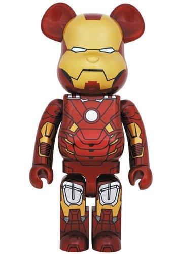 Iron Man Mark VII Be@rbrick 1000% figure by Marvel, produced by Medicom Toy. Front view.