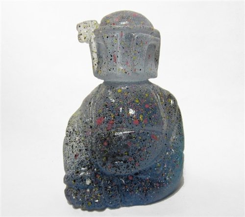 Buddha Fett - Denim Ice figure by Scott Kinnebrew, produced by Forces Of Dorkness. Front view.