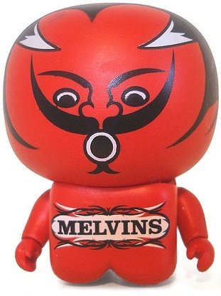 The Melvins Unipo figure by Unklbrand, produced by Unklbrand. Front view.
