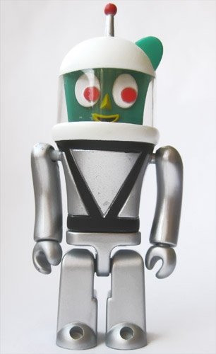 Spaceman Gumby figure by Art Clokey, produced by Medicom Toy. Front view.