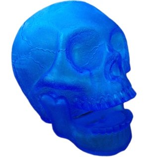 Skull - Royal Blue figure by Maruyama Gangu, produced by Maruyama Gangu. Front view.