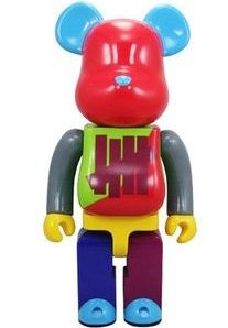 Undefeated Be@rbrick 400% figure by Undefeated, produced by Medicom Toy. Front view.