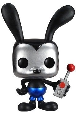 Metallic Oswald the Rabbit POP! - SDCC 2013 figure by Disney, produced by Funko. Front view.