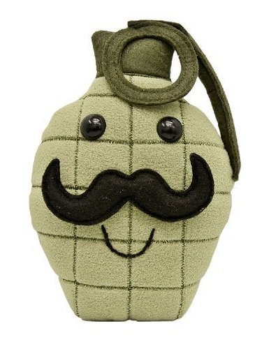 Gary Grenade figure by Michelle Valigura, produced by Switcheroo. Front view.