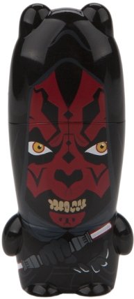 Hooded Darth Maul  figure by Lucasfilm Ltd., produced by Mimoco. Front view.