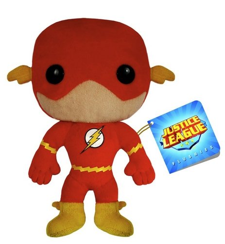 The Flash 7 Plush figure by Dc Comics, produced by Funko. Front view.