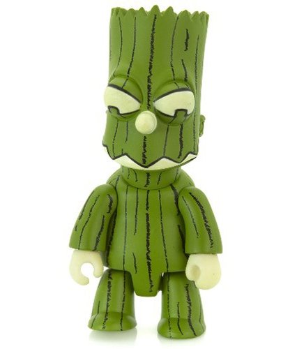 Treeman Bart - Green figure by Matt Groening, produced by Toy2R. Front view.