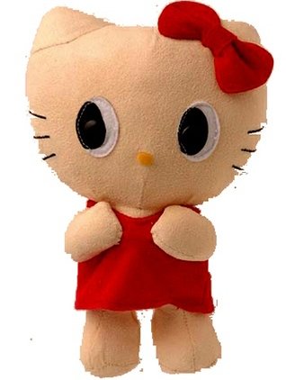 Hello Kitty figure by Shio Nakano, produced by Sanrio. Front view.